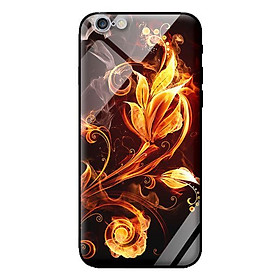 Ốp lưng kính cường lực cho iPhone 6S Hoa Lửa - Hàng chính hãng