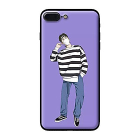 Ốp in cho iPhone 8 Plus Boy Trắng Đen - Hàng chính hãng