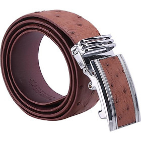 Thắt Lưng Nam Da Đà Điểu Bản Lớn Da Hột Huy Hoàng HT4436 - Nâu Đỏ