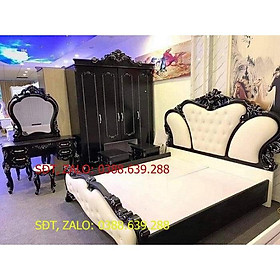 combo bộ giường tủ tân cổ điển 04