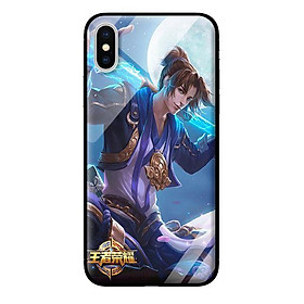 Ốp lưng kính cường lực cho iPhone XS MAX Anime Chàng Trai Kiếm Xanh - Hàng chính hãng