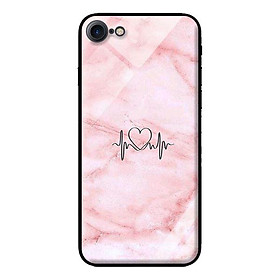 Ốp kính cường lực cho iPhone 8 Đá Hồng - Hàng chính hãng