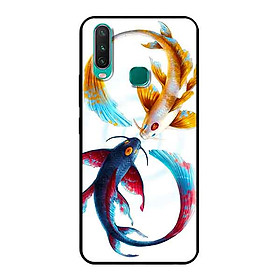 Ốp Lưng in cho Vivo Y15 Mẫu Cá Chép Xanh Vàng - Hàng Chính Hãng