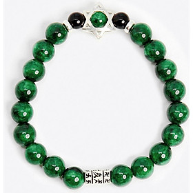 Vòng tay đá thiên nhiên charm ngôi sao bạc size hạt 8mm - Ngọc Quý Gemstones