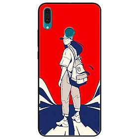 Ốp lưng in cho Huawei Y9 2019 Mẫu Cô Gái Sơ Mi Trắng