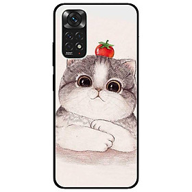 Ốp lưng dành cho Xiaomi Redmi Note 11 4G mẫu Mèo Và Cà Đỏ