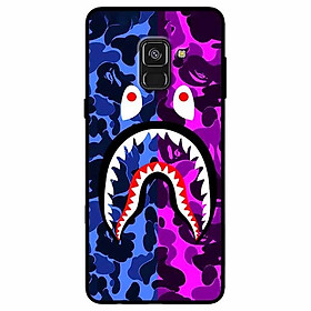 Ốp lưng dành cho Samsung A8 2018 mẫu Cá Mập Xanh Hồng