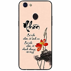 Ốp lưng in cho Oppo F7 Mẫu Thư Pháp Nhẫn Nền Hồng