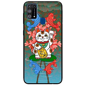 Ốp lưng dành cho Samsung Galaxy M31 mẫu Mèo Và Cá Chép