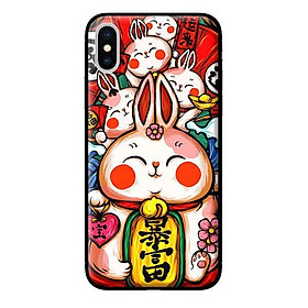 Ốp in cho iPhone XS MAX Thỏ Trắng Má Đỏ - Hàng chính hãng