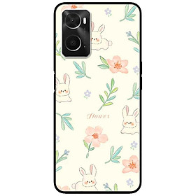 Ốp lưng cho Oppo A36 - A60 4G - A74 - A76 - Oppo A95 4G - A96 4G - Hoạ Tiết Thỏ Hoa Hồng - Hàng Chính Hãng