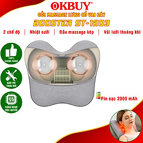Gối massage lưng và cổ vai gáy hồng ngoại Booster Boluojun ST-1203