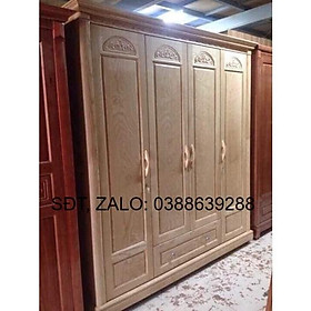 Tủ quần áo gỗ sồi Nga phòng ngủ 4 buồng giá thật