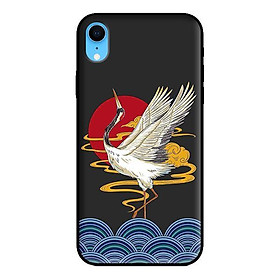 Ốp in cho iPhone XR Hạc Bay Nền Đen - Hàng chính hãng