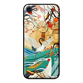 Ốp kính cường lực cho iPhone 7 Hai Con Hạc - Hàng chính hãng