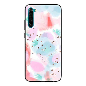 Ốp Lưng in cho Xiaomi Redmi Note 8 Mẫu Họa Tiết Nước Nền Hồng - Hàng Chính Hãng