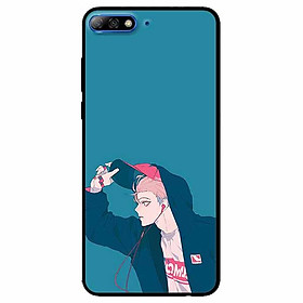 Ốp lưng dành cho Huawei Y7 Prime 2018 mẫu Cậu Bé Tai Nghe Đỏ