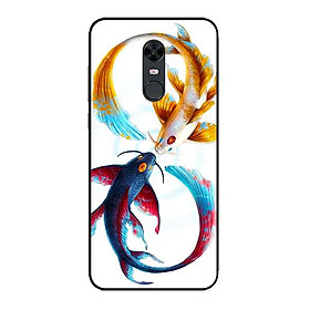 Ốp Lưng in cho Xiaomi Redmi 5 Plus Mẫu Cá Chép Xanh Vàng - Hàng Chính Hãng