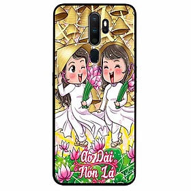 Ốp lưng in cho Oppo A9 2020  Mẫu Đôi Bạn Áo Dài