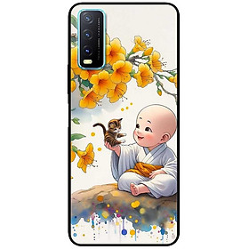 Ốp lưng cho Vivo Y12s - Y20 - Y20s - Y21 - Y21s - Y33 - Y33T - Chú Tiểu Và Mèo - Hàng Chính Hãng