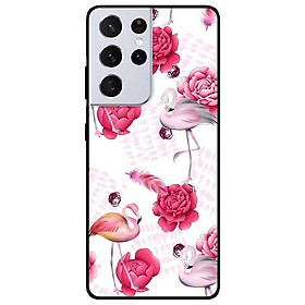 Ốp lưng dành cho Samsung S21 - S21 Plus - S21 Ultra mẫu Hạc Hồng Mẫu Đơn