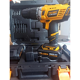 MÁY KHOAN PIN 20V ( CÔNG NGHIỆP ) CÓ BÚA TOLSEN 79034 - HÀNG CHÍNH HÃNG