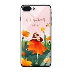 Ốp lưng kính cường lực cho iPhone 7 Plus Cô Gái Múa - Hàng chính hãng
