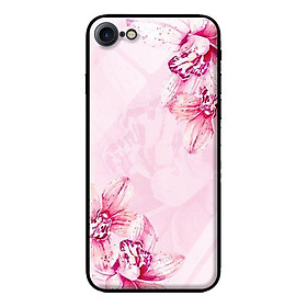 Ốp lưng kính cường lực cho iPhone 8 Hoa Lan 1 - Hàng chính hãng
