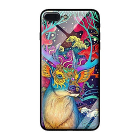 Ốp kính cường lực cho iPhone 8 Plus Hươu Và Cá Rồng - Hàng chính hãng