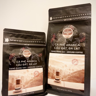 Cà phê Arabica Cầu Đất, Đà lạt- 100% cà phê nguyên chất dạng rang xay 500g