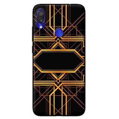 Ốp lưng in cho Xiaomi Redmi Note 7 mẫu Họa Tiết Vàng Cam - Hàng chính hãng