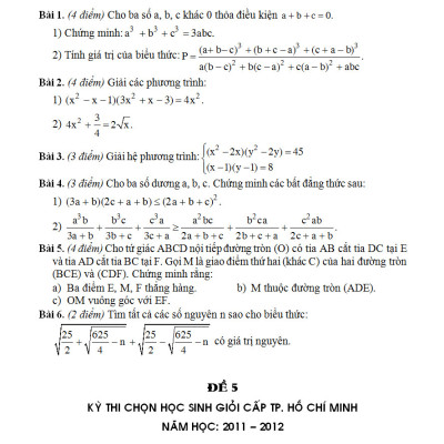 Siêu Tư Duy Luyện Đề Chuẩn Bị Kỳ Thi Học Sinh Giỏi Toán 9 - KV