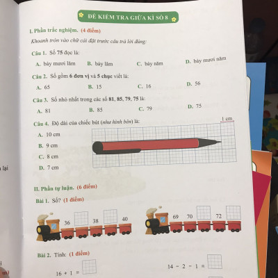 Đề kiểm tra Toán 1 học kì 2 ( Cánh Diều )