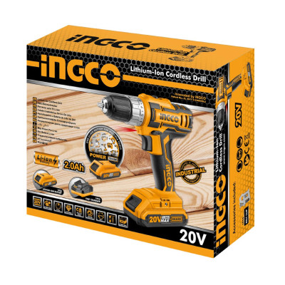 MÁY KHOAN DÙNG PIN LITHIUM (20V) (0.8- 10MM) INGCO CDLI2002 - HÀNG CHÍNH HÃNG