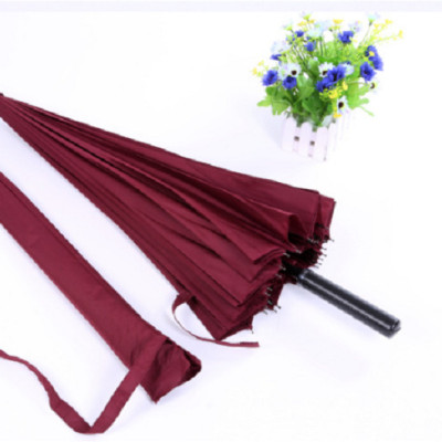 Ô cán dài đi mưa cỡ lớn 24 nan chồng lật cao cấp màu đỏ đô