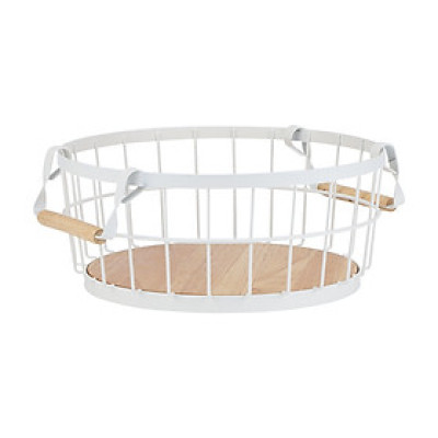 Rổ Đựng Đồ Sắt SIMPLY Màu Trắng|Index Living Mall| Nội Thất Thái Lan