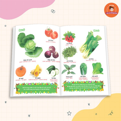 Sách: Từ Điển Tranh Về Rau - Củ - Quả - Hoa (Bìa Cứng)