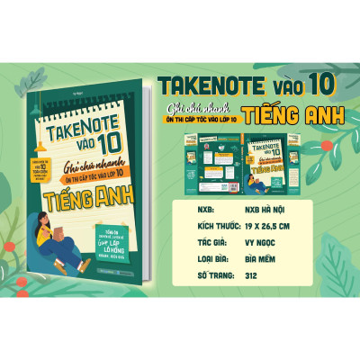 Sách - Takenote Vào 10 - Ghi Chú Nhanh Ôn Thi Cấp Tốc Vào Lớp 10 Tiếng Anh - Megabook