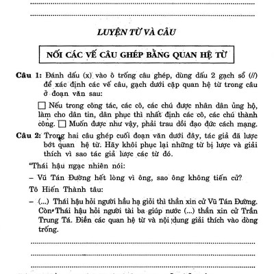 Câu Hỏi Và Bài Tập Trắc Nghiệm Tiếng Việt Lớp 5 Tập 2