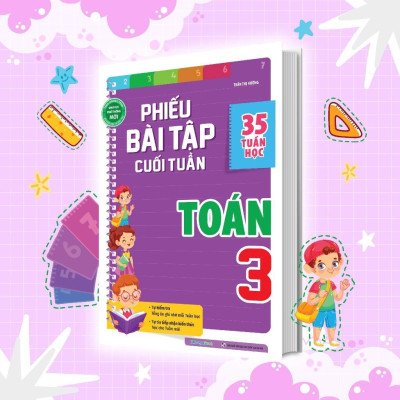 Sách - Phiếu Bài Tập Cuối Tuần Toán Và Tiếng Việt Lớp 3 - Combo 2 Cuốn - Megabook