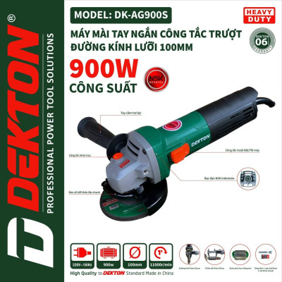MÁY MÀI GÓC ĐIỆN 900W 100MM DEKTON DK-AG900S - HÀNG CHÍNH HÃNG