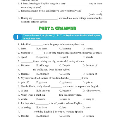 Bài Tập Bổ Trợ Toàn Diện Tiếng Anh 9 - Người Bạn Đồng Hành Của Các Học Sinh - ABB