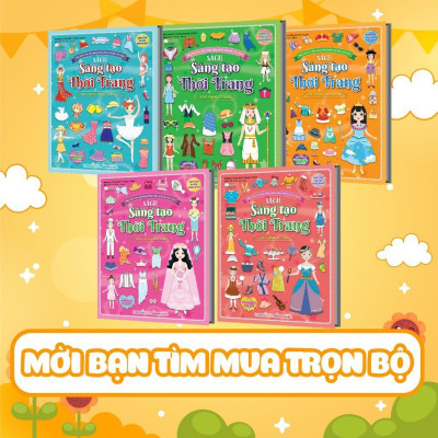 Sách - Sáng Tạo Thời Trang: Thời Trang Cho Búp Bê - Bóc Dán Hơn 100+ Stickers Quần Áo, Phụ Kiện Cho Bé Gái - Megabook