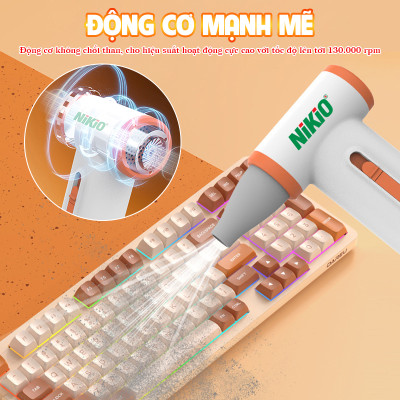 Máy thổi bụi cầm tay, máy thổi phản lực mini Nikio ST-805B - Thổi lá cây, thổi nước cực mạnh