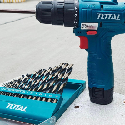 MÁY KHOAN DÙNG PIN 12V (1 PIN 1.5AH VÀ 1 SẠC) TOTAL TDLI12415 - HÀNG CHÍNH HÃNG