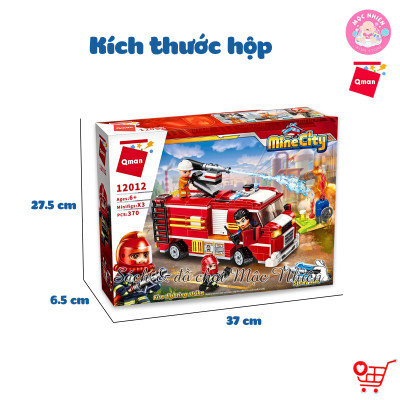 Đồ chơi lắp ráp, xếp hình Qman 12012 - Chữa cháy nổ bình ga (370 mảnh ghép)