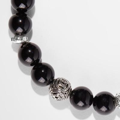 Vòng tay đá thiên thach phối đồng tiền Ngọc Quý Gemstones