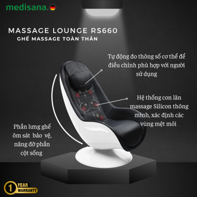 GHẾ MASSAGE TOÀN THÂN CAO CẤP MEDISANA RS660 Hàng chính hãng