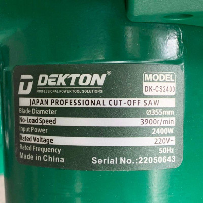 MÁY CẮT SẮT 2400W 355MM DEKTON DC-CS2400 - HÀNG CHÍNH HÃNG