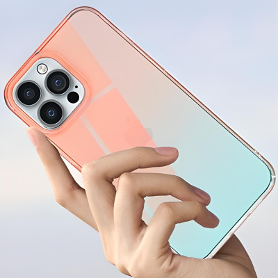 Ốp lưng chống sốc đổi màu cho iPhone 13 Pro hiệu Memumi Rainbow Iridescent Case thiết kế mặt lưng đổi màu theo góc nhìn, chống sốc cực tốt, chất liệu cao cấp - hàng nhập khẩu